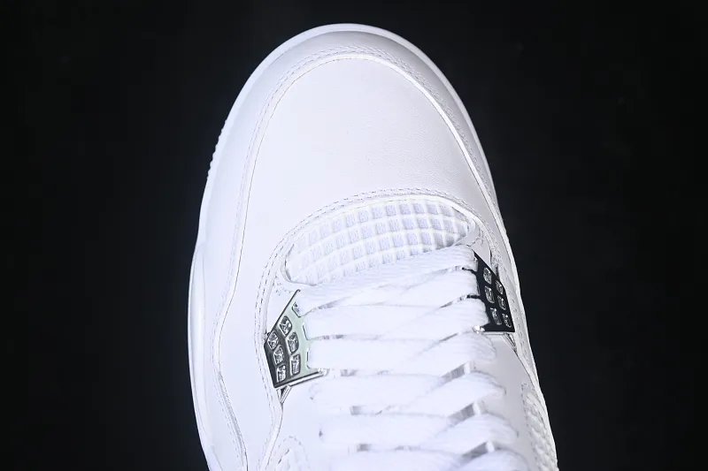 All categories Air Jordan Jordan series basketball shoes Air Jordan 4 LJR version Air Jordan 4 Retro "PureMoney" AJ4 Joe 4 White Cat First layer leather 308497-100